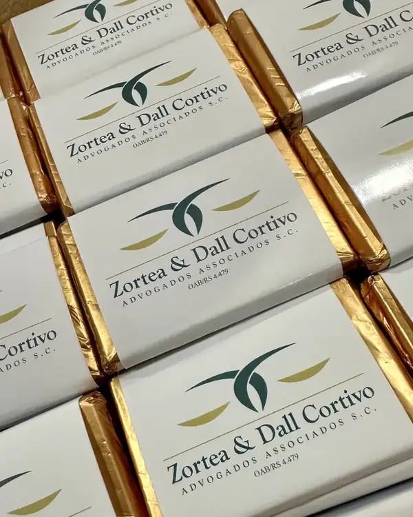 Chocolates personalizados Zortea e Dall Cortivo Advogados